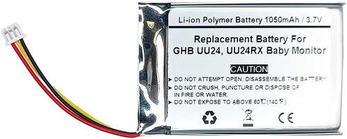 Generic 3.7V 1050mAh Replacement Battery for GHB UU24, UU24RX Baby Monitor, Bat-UU24