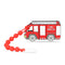 Baby Construction Vehicles Teething Toys, Fire Rescue Truck, Food Grade Silicone Teether with Pacifier Clip, BPA Free,