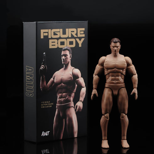 1/12 Figure,6inch Fremego Scale Action Male Strong Muscular Flexible Miniature Action Figure Body Doll Collection
