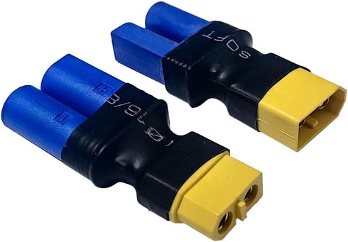 EC5 to XT60 Adapter, XT60 to EC5 Connector without Wires for RC LiPo Battery (Male & Female Adapter)