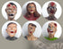 PowerTRC Toy Zombie Action Figures, Movable & Detachable Joints, Mini Zombie Figurines, Pack of 6, 4 Inches Tall