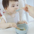 Ginbear Baby Bowls with Suction, Silicone Bibs, Baby Feeding Spoons, Baby Led Weaning Supplies, Almond, Ages 6 Months+