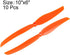 uxcell 10pcs RC Propellers CW 1060, 10x6 Inch Nylon Orange 2-Vane Fixed-Wing for Airplane Toy with Adapter Rings