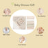 6-Pack Set 5 37.5 37.5 Inch Organic Cotton Baby Bath - Embroidered Hooded Towel & Soft Washcloths, Ultra Soft Newborn