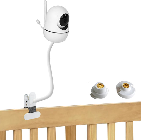 Flexible Baby Monitor Clip Clamp Mount, Compatible with HelloBaby and ANMEATE Cameras, No Tools Required
