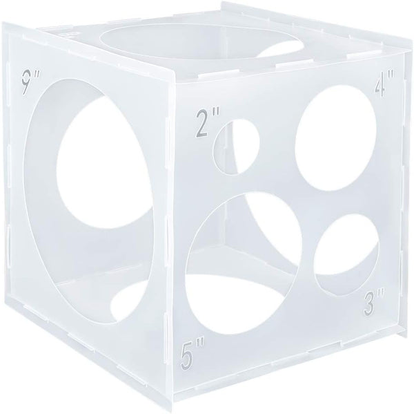 Auihiay 2-10 Inch Collapsible Plastic Balloon Sizer Box - Measurement Tool for Balloon Decorations