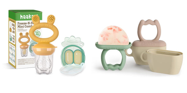 Haakaa Baby Feeder & Baby Popsicle MoldsBlush + Pea Green
