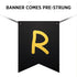 Happy Retirement Banner, GAGAKU Black and Gold Party Decorations Kit, Gold Glitter Paper Pennant for Farewell