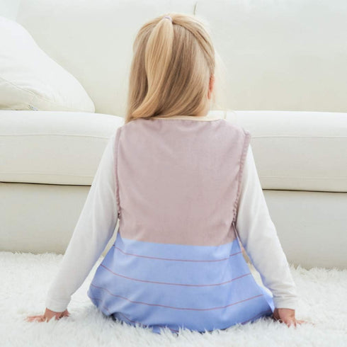 MICHLEY Toddler Sleeping Sack with Feet, Newborn Infant Sleeveless Sleeping Bag, 2-way Zipper, Blue Rabbit, 3-5T