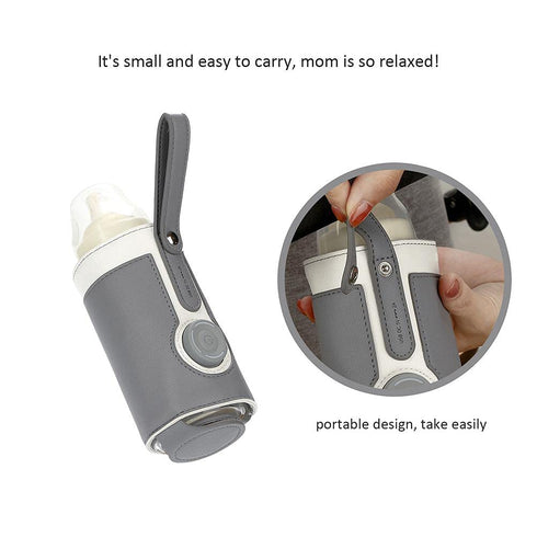 RiToEasysports 3 Settings Bottle Warmer Bag, Small and Portable Milk Bottle Warmer Temp USB Heating Cover for Home