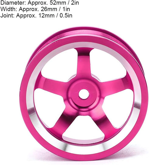 Tbest 4Pcs Wheel Hub Adapters Set, 1/10 Aluminum Alloy Wheel Rims for 94123 Tour Drift Car, 1/10 Drift Wheels