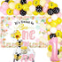 Bee 1st Birthday Decorations for Girl Bee Birthday Balloon Garland Kit Pink