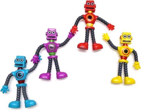 Flexible Bendable Figures Robot Set of 4 - Twisted Deformed Doll Decompression Toy for Boys and Girls