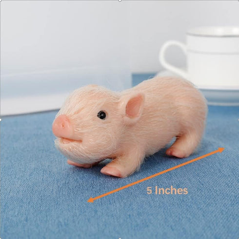 Pig Toys for Girls & Boys, 5 Inch Mini Realistic Silicone Pig, Soft/Chubby Little Pig for Kids, Christmas & Valentine's