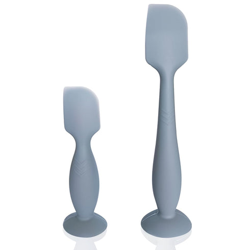 Baby Diaper Cream Spatula, 2 Pack Silicone Applicator, Full-Size + Mini Butt Paste Spatula for Newborns (Blue)