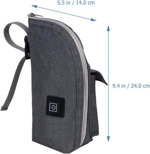 Portable Car Bottle Warmer for Travel Baby Bottle Heating Bag Temperature Control Insulated Milk Storage Compact