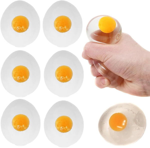 The Dreidel Company Sticky Egg Splat (White, 6-Pack)