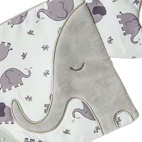 Mary Meyer Afrique Crinkle Teether Toy - Baby Paper and Squeaker - 6 x 6-Inches, Elephant