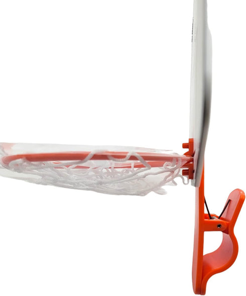Clip-On Trash Can Basketball Set with Hoop, Inflatable Mini Basketball and Hand Pump for Office Home Fun