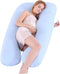 MERRYHAPY U-Shaped Pillowcase for Pregnant Women Soft Knit Easy Zipper Machine Washable