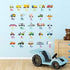 DECOWALL DS8-2005N Transport Alphabet Kids Wall Stickers, Peel and Stick Removable Decals for Nursery Bedroom