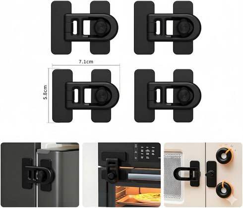 ROAESTKE 4 Pack Child Proof Cabinet Locks,Baby Proofing Locks for Cabinets, Oven, Freezer & More,Easy to Install, No