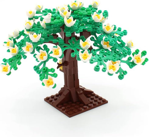 Tree Building Blocks Plant Accessories Set, DIY Building Bricks Kit Compatible with All Major Brands (with Bird)