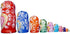 YAKELUS 10pcs Handmade1051 Russian Nesting Dolls for Kids Matryoshka Doll