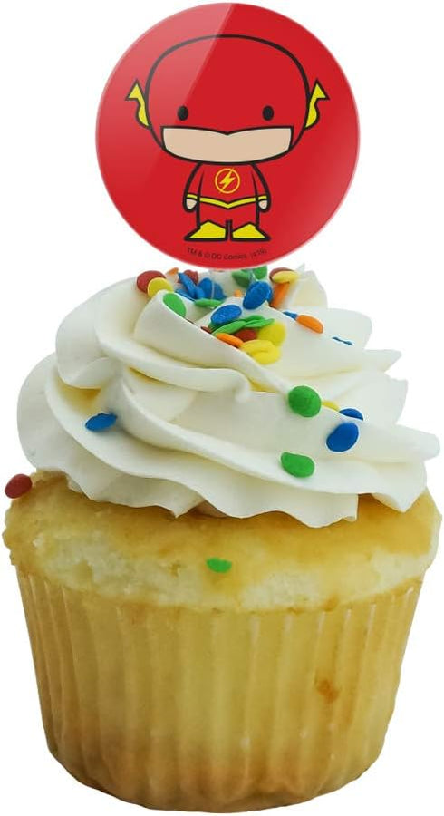 The Flash Cute Chibi Character Cupcake Picks - Decoration Set of 6