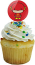 The Flash Cute Chibi Character Cupcake Picks - Decoration Set of 6