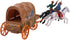Western Figures Horse Carriage Model Playset, Plastic West Figurines Riding Horse Action Figure Educational Toys for