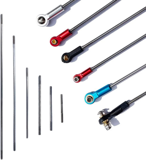 30Pcs M3 304 Pushrod Connector Stainless Steel Rod Linkage for RC Model Airplane Helicopter Boat Car DIY Parts