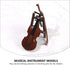 LUOZZY 40 Pcs Miniature Violin Model - Tiny Violin Musical Instrument for Dollhouse Mini Furniture Decoration