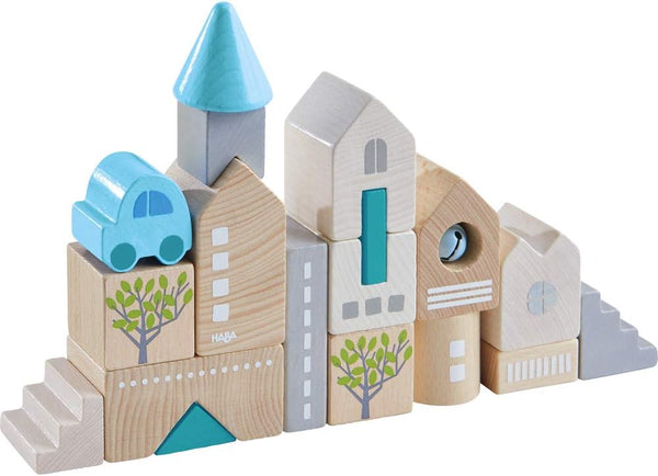 HABA Wooden 18pc Bad Rodach Building Blocks, Made in Germany