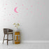 Moon and Stars Wall Decal Vinyl Sticker, Removable Kids Art DIY Mural for Baby Room Decoration, Good Night Nursery