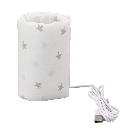 USB Baby Bottle Warmer - Quick Heating Insulated Design (Star Pattern)