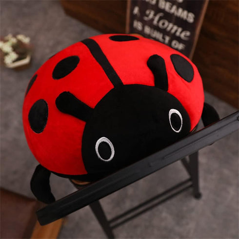 Cute Plush Toy Soft Ladybug Pillow Cushion - Novelty Gift for Children, Red, 65cm/25inch
