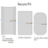 AMROSE 3 Pack Easy Care Changing Pad Covers, Ultra Soft Microfiber Diaper Sheets for Baby Boys and Girls, White & Gray