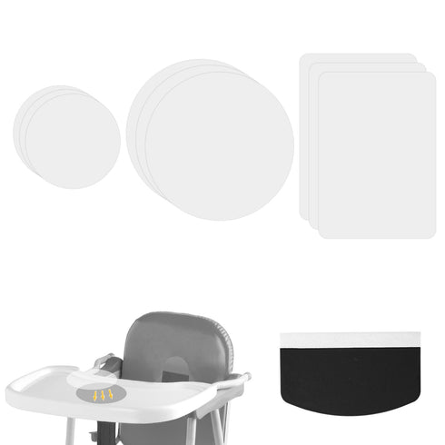 Lyreh 9pcs Transparent Suction Stickers for Stokke Tripp Trapp Tray, Round & Rectangle