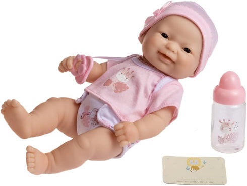 7 Set 12" 2+ (18346) JC Toys - La Newborn Nursery | Piece Doll Gift | Life-Like Asian Doll with Accessories | Purple |