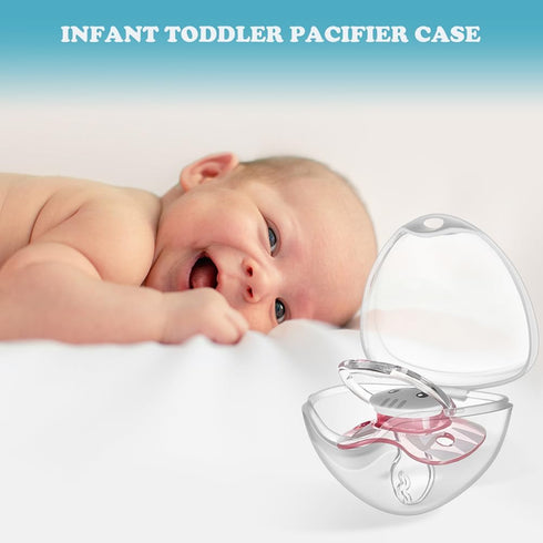 Compact Silicone Pacifier Storage Case for Travel - Baby Toy Organizer