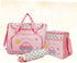 GLSTOY Set Large Capacity Tote Diaper Bag Changing Pad Bottle Holder Car Print