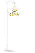 LamYHeng Metal White Floor Stand for Crib Mobile Arm,3Lbs Sturdy Base,68.9-31" Height Adjustable,Nursery