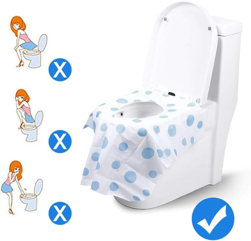Famard 18 Count (Pack 1) Toilet Seat Covers Disposable, Extra Large Portable Potty Seat Covers for Toddlers, Soft