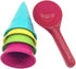 Toyvian Kids Beach Toys Ice Cream Cone Scoop Model Play Toys, 5 Pieces for Outdoor Fun (Random Color)