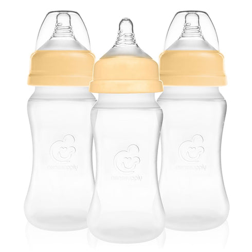 Nenesupply Silicone Baby Bottles Newborn Feeding Bottles Slow Flow Breastfeeding Bottle for