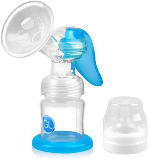 GLAND BPA-Free Manual Breast Pump - Nursing Essential in Blue