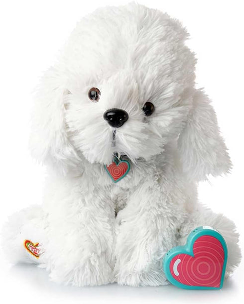 Recordable Stuffed Animals with 20 sec Heart Voice Recorder for Ultrasounds, Perfect Gender Reveal, Bichon