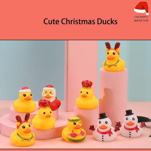 WYNAKESHU 6pcs) Assorted Rubber Duck Small Rubber Ducks in Bulk Baby Shower Bath Toy for Kids Toddler Birthday