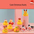 WYNAKESHU 6pcs) Assorted Rubber Duck Small Rubber Ducks in Bulk Baby Shower Bath Toy for Kids Toddler Birthday